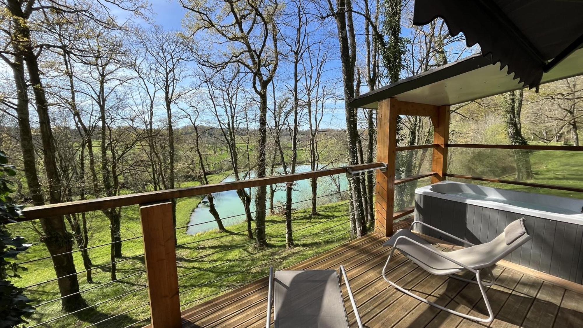 Les Cabanes Du Lac - Spa - Petit Dejeune - Cabane Du Frene & Cabane Du Chene Premium Sevignacq Exterior foto